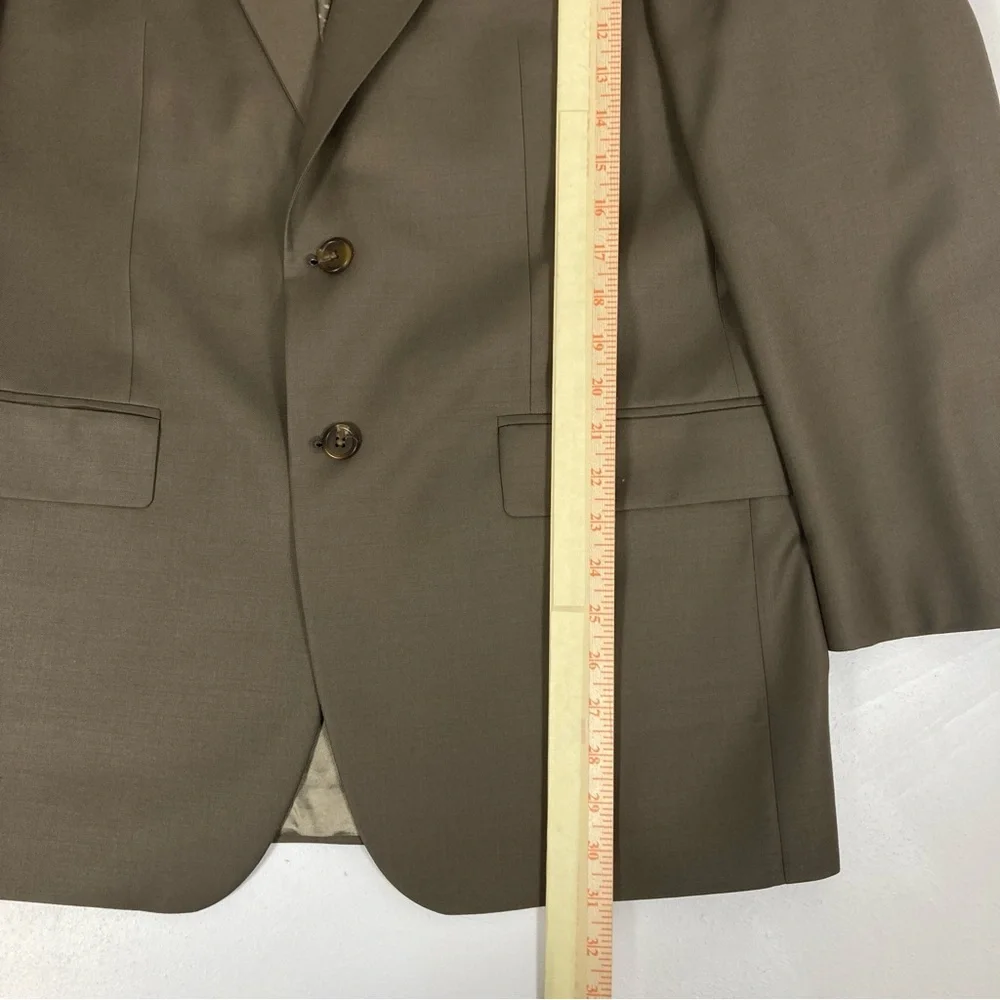 Chaps by Ralph Lauren Blazer Jacket Sz 40 R Wool / Cashmere  Beige Made Canada - Picture 5 of 13